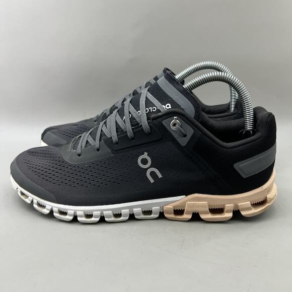 On Cloudflow Running Sneakers Women Size 9.5 Gray Pink Mesh Comfort Low Top Shoe - Picture 3 of 8